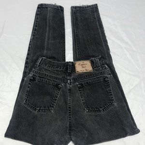 Vintage high waisted black wash jeans